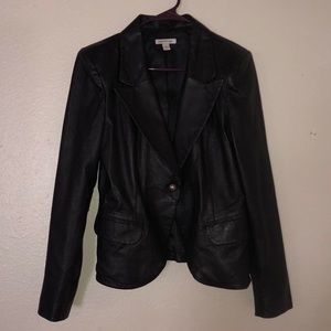 Boston Proper Leather Blazer
